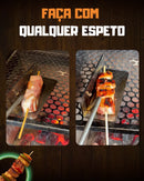 Parimpé Aço Carbono Suporte Para Churrasco, Carnes, Queijos.