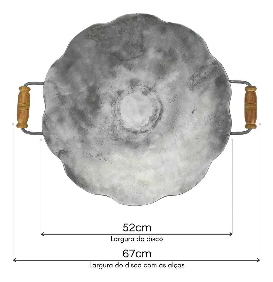 Tacho de Arado 52cm Original em Aço de Carbono