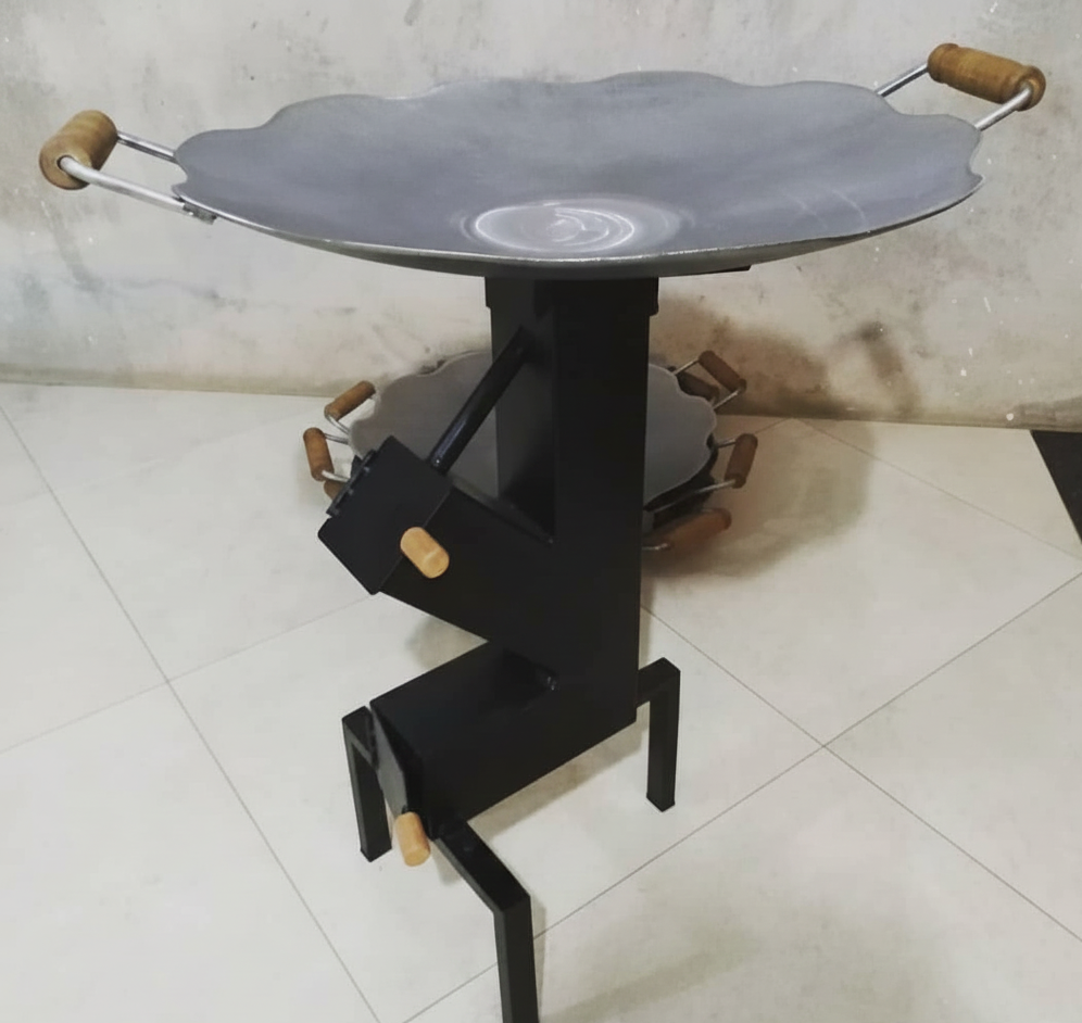 Kit Tacho 62cm + Suporte a Lenha/Carvão