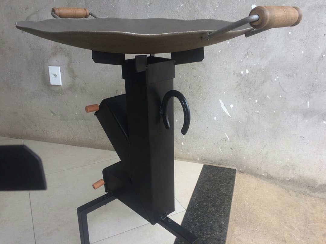 Kit Tacho 52cm + Suporte a Lenha/Carvão